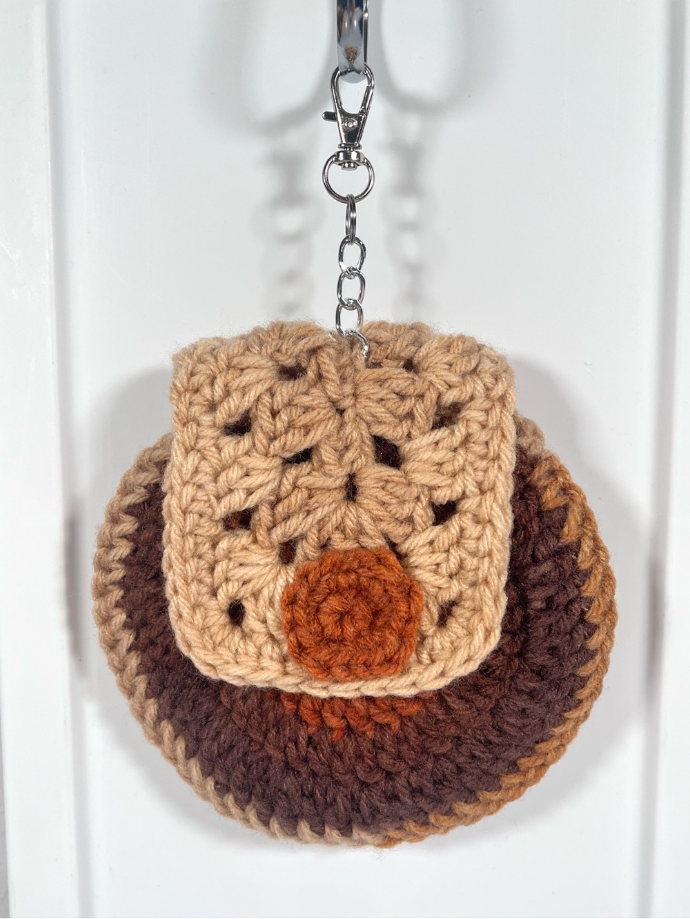 Crochet Round Coin Purse Keychain Bag Charm